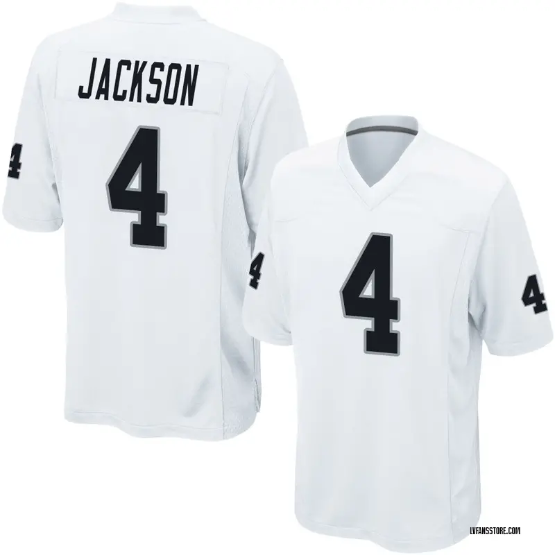 Men's White Game Shedrick Jackson Las Vegas Jersey