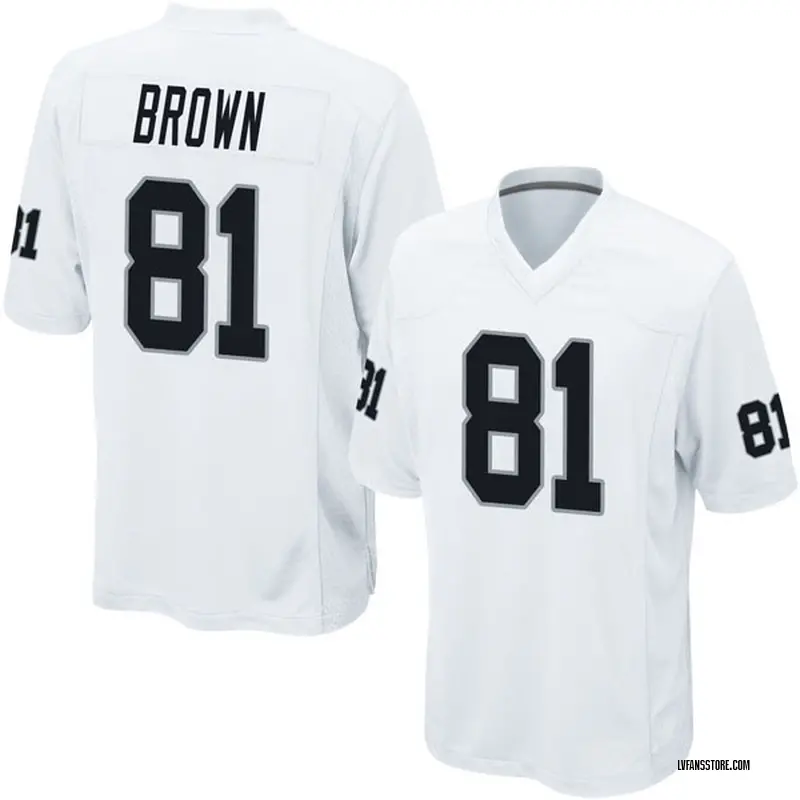 Men's White Game Tim Brown Las Vegas Jersey