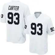 Men's White Game Zach Carter Las Vegas Jersey