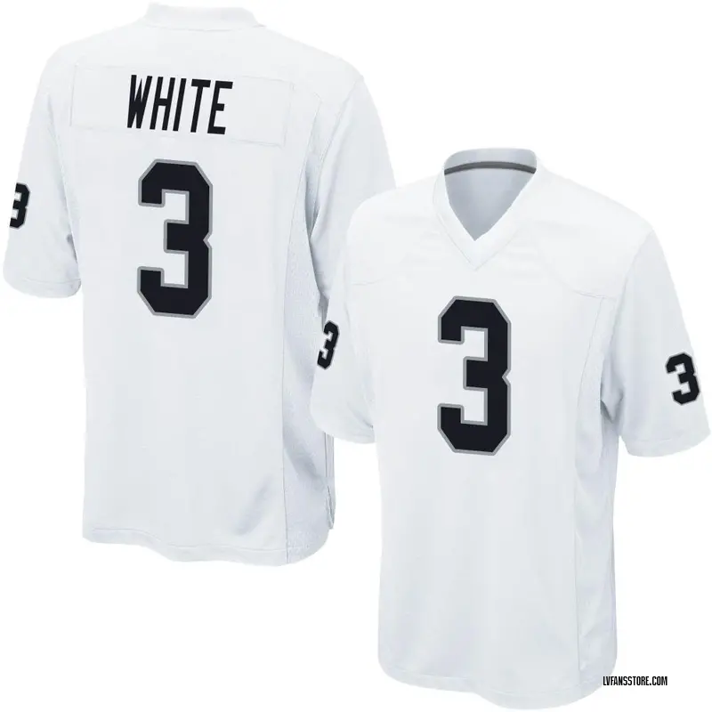 Men's White Game Zamir White Las Vegas Jersey