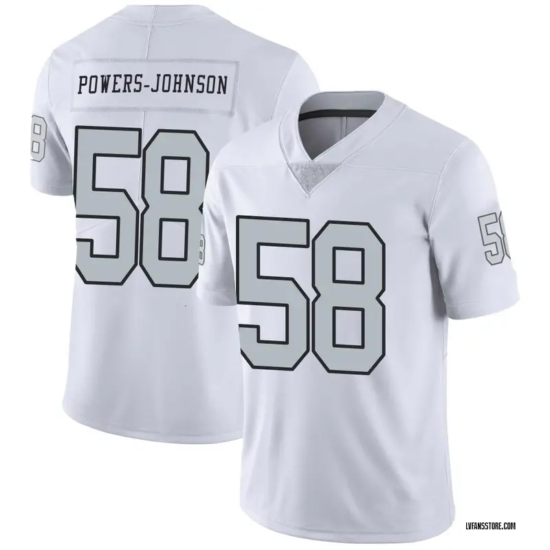 Men's White Limited Jackson Powers-Johnson Las Vegas Color Rush Jersey