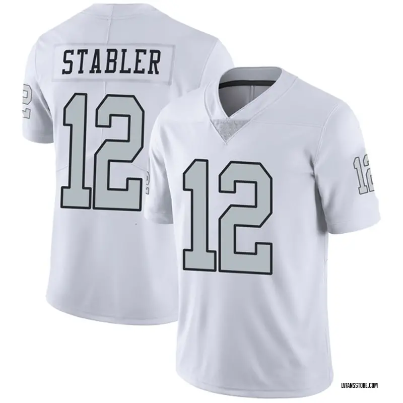 Men's White Limited Ken Stabler Las Vegas Color Rush Jersey