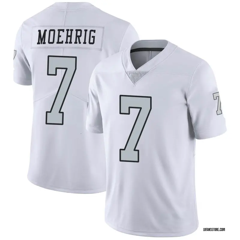 Men's White Limited Tre'von Moehrig Las Vegas Color Rush Jersey