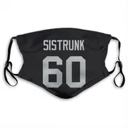 Otis Sistrunk Name & Number Black Las Vegas Raiders Face Mask