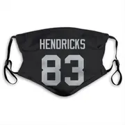 Ted Hendricks Name & Number Black Las Vegas Raiders Face Mask