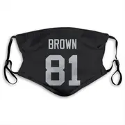 Tim Brown Name & Number Black Las Vegas Raiders Face Mask