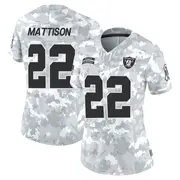 Women's Arctic Camo Limited Alexander Mattison Las Vegas 2024 Salute to Service Jersey