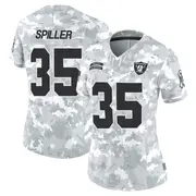 Women's Arctic Camo Limited Isaiah Spiller Las Vegas 2024 Salute to Service Jersey