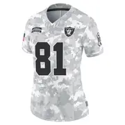 Women's Arctic Camo Limited Tim Brown Las Vegas 2024 Salute to Service Jersey