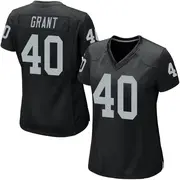 Women's Black Game Jaydon Grant Las Vegas Team Color Jersey