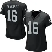 Women's Black Game Jim Plunkett Las Vegas Team Color Jersey