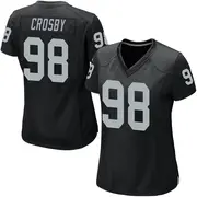 Women's Black Game Maxx Crosby Las Vegas Team Color Jersey