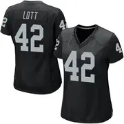 Women's Black Game Ronnie Lott Las Vegas Team Color Jersey