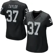 Women's Black Game Trey Taylor Las Vegas Team Color Jersey