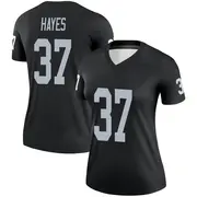 Women's Black Legend Lester Hayes Las Vegas Jersey