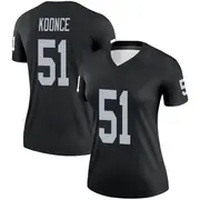 Women's Black Legend Malcolm Koonce Las Vegas Jersey