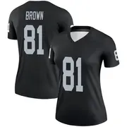 Women's Black Legend Tim Brown Las Vegas Jersey