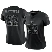 Women's Black Limited Alexander Mattison Las Vegas Reflective Jersey