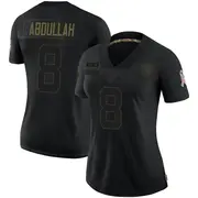 Women's Black Limited Ameer Abdullah Las Vegas 2020 Salute To Service Jersey