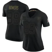 Women's Black Limited Brock Bowers Las Vegas 2020 Salute To Service Jersey