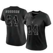 Women's Black Limited Charles Woodson Las Vegas Reflective Jersey