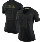 Women's Black Limited Cre'Von LeBlanc Las Vegas 2020 Salute To Service Jersey