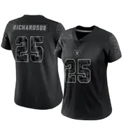 Women's Black Limited Decamerion Richardson Las Vegas Reflective Jersey