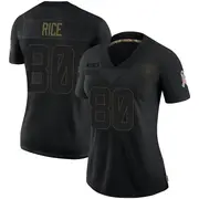 Women's Black Limited Jerry Rice Las Vegas 2020 Salute To Service Jersey