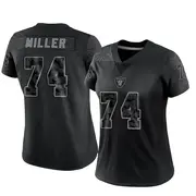 Women's Black Limited Kolton Miller Las Vegas Reflective Jersey