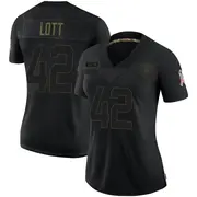 Women's Black Limited Ronnie Lott Las Vegas 2020 Salute To Service Jersey