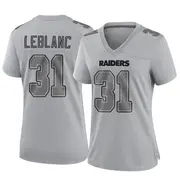 Women's Gray Game Cre'Von LeBlanc Las Vegas Atmosphere Fashion Jersey