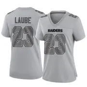 Women's Gray Game Dylan Laube Las Vegas Atmosphere Fashion Jersey