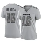 Women's Gray Game George Blanda Las Vegas Atmosphere Fashion Jersey