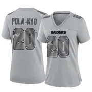 Women's Gray Game Isaiah Pola-Mao Las Vegas Atmosphere Fashion Jersey