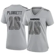 Women's Gray Game Jim Plunkett Las Vegas Atmosphere Fashion Jersey