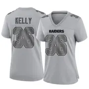 Women's Gray Game Kyu Blu Kelly Las Vegas Atmosphere Fashion Jersey