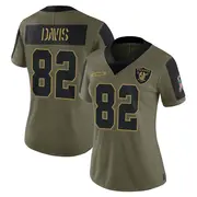 Women's Olive Limited Al Davis Las Vegas 2021 Salute To Service Jersey