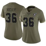 Women's Olive Limited Kyu Blu Kelly Las Vegas 2022 Salute To Service Jersey