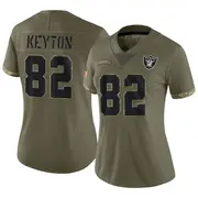 Women's Olive Limited Ramel Keyton Las Vegas 2022 Salute To Service Jersey