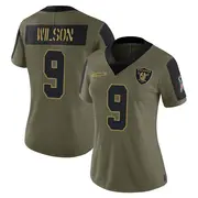 Women's Olive Limited Tyree Wilson Las Vegas 2021 Salute To Service Jersey