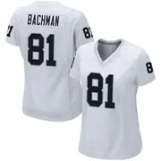 Women's White Game Alex Bachman Las Vegas Jersey