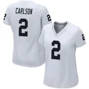 Women's White Game Daniel Carlson Las Vegas Jersey