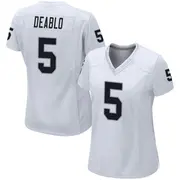 Women's White Game Divine Deablo Las Vegas Jersey