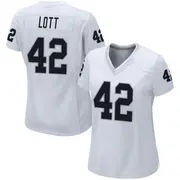 Women's White Game Ronnie Lott Las Vegas Jersey