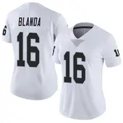 Women's White Limited George Blanda Las Vegas Vapor Untouchable Jersey