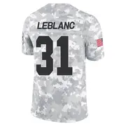 Youth Arctic Camo Limited Cre'Von LeBlanc Las Vegas 2024 Salute to Service Jersey