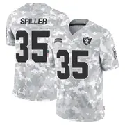 Youth Arctic Camo Limited Isaiah Spiller Las Vegas 2024 Salute to Service Jersey