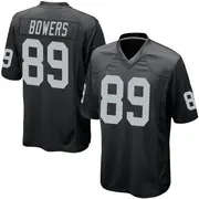 Youth Black Game Brock Bowers Las Vegas Team Color Jersey