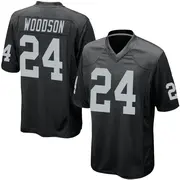 Youth Black Game Charles Woodson Las Vegas Team Color Jersey