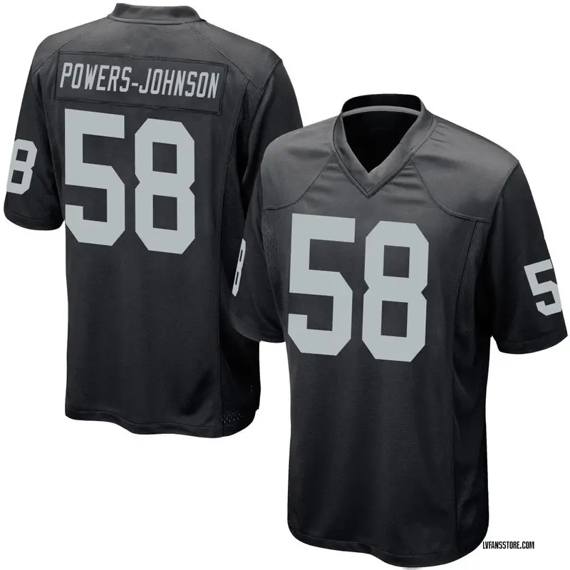 Youth Black Game Jackson Powers-Johnson Las Vegas Team Color Jersey